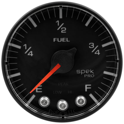 Autometer Spek-Pro Gauge Fuel Level 2 1/16in 0-270 Programmable Blk/Blk P312328