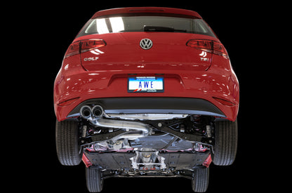 AWE Tuning VW MK7 Golf 1.8T Touring Edition Exhaust w/Chrome Silver Tips (90mm) AWE Tuning