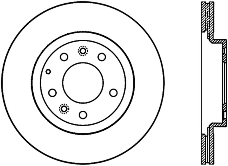 Stoptech 06-15 Mazda Miata MX-5 Front Premium Cryostop Brake Rotor Stoptech