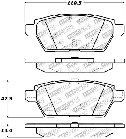 StopTech Performance 06-07 Mazdaspeed 6 Rear Brake Pads - eliteracefab.com