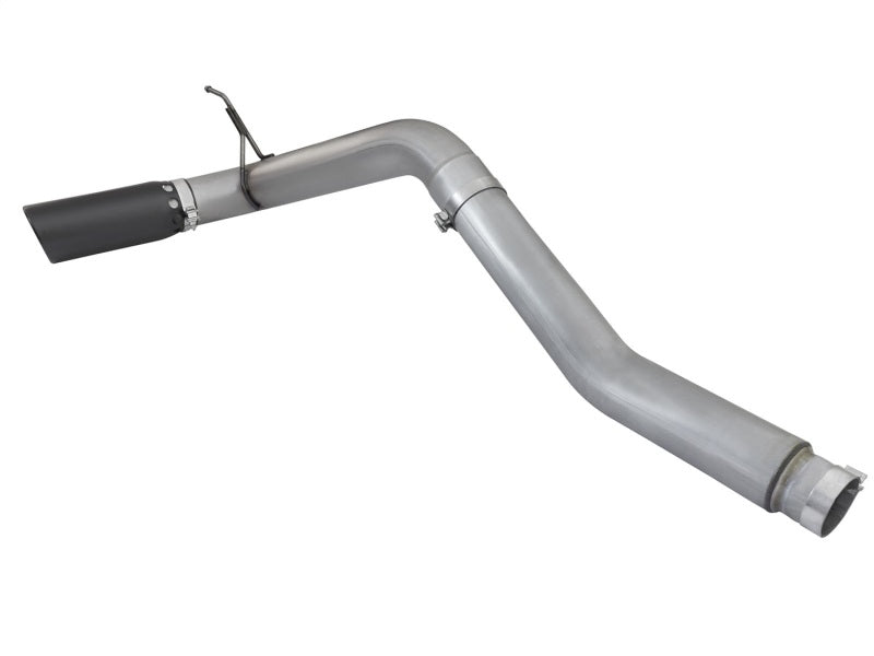 aFe LARGE BORE HD 5in DPF-Back SS Exhaust w/ Black Tip 2016 Nissan Titan 5.0L V8 (td) CC SB - eliteracefab.com