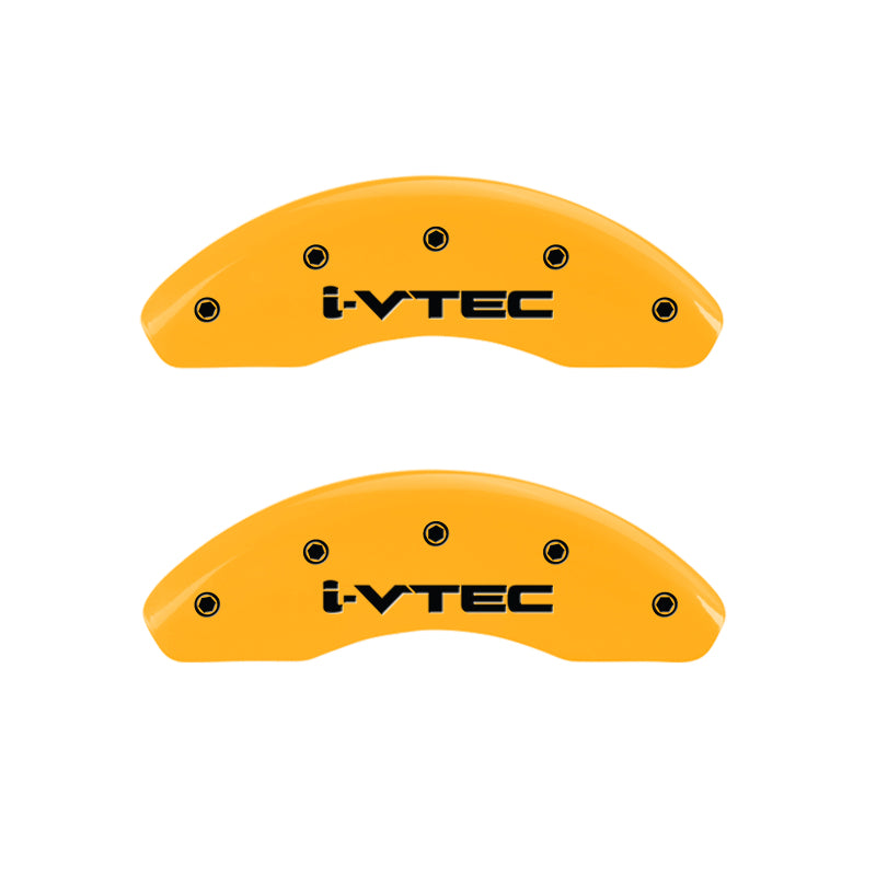 MGP 2 Caliper Covers Engraved Front MGP Yellow Finish Black Characters 1999 Honda Civic MGP