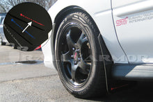 Load image into Gallery viewer, Rally Armor UR Mudflaps Black Urethane Red Logo 1993-2001 Impreza - eliteracefab.com