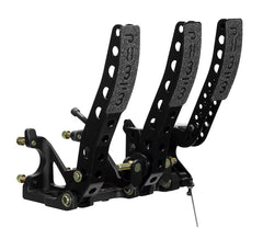 Wilwood Pedal Assembly Floor Mount-Brake Clutch & Throttle w/ Throttle Linkage - eliteracefab.com