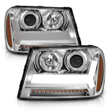 Load image into Gallery viewer, ANZO 2006-2009 Chevrolet Trailblazer Projector Headlights w/ Plank Style Design Chrome w/ Amber