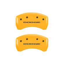 Load image into Gallery viewer, MGP 4 Caliper Covers Engraved Front &amp; Rear With out stripes/Dodge Yellow finish black ch MGP