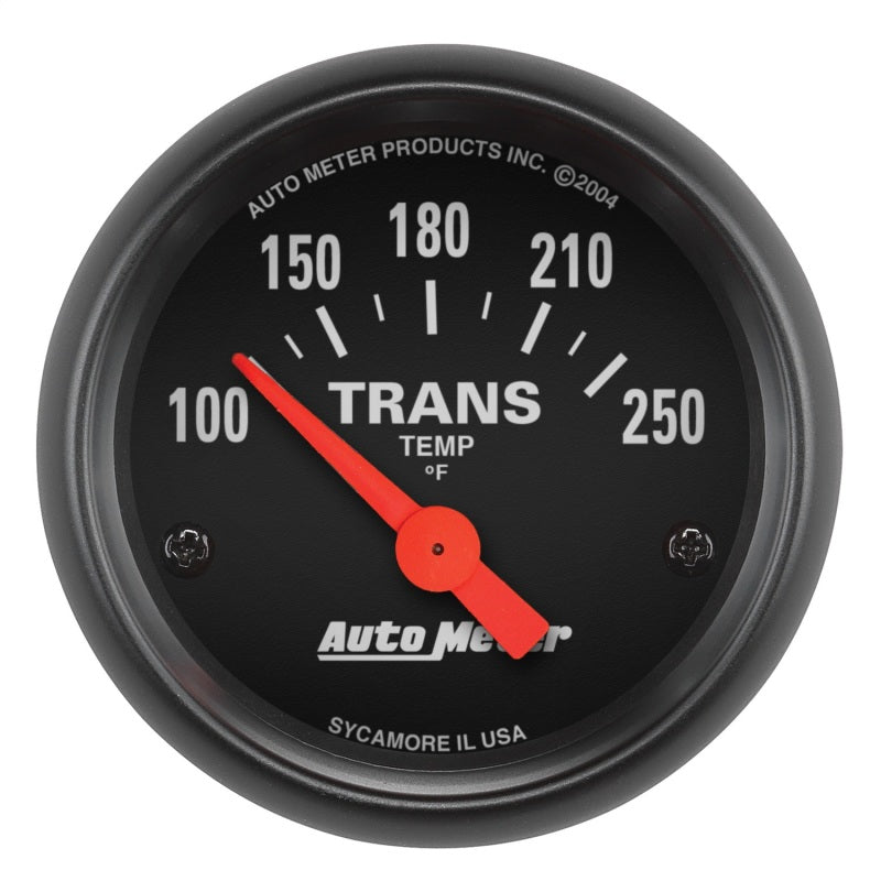 AutoMeter GAUGE; TRANSMISSION TEMP; 2 1/16in.; 100-250deg.F; ELECTRIC; Z-SERIES - eliteracefab.com