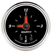 Load image into Gallery viewer, Autometer 52mm Full Sweep Electric 12 Hour Clock (Inc 10.5 ft Tubing or Wiring Harness)