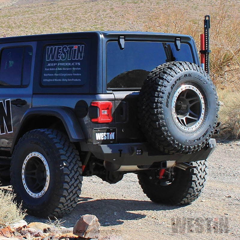 Westin 18-19 Jeep Wrangler JL Rear Bumper - Textured Black - eliteracefab.com