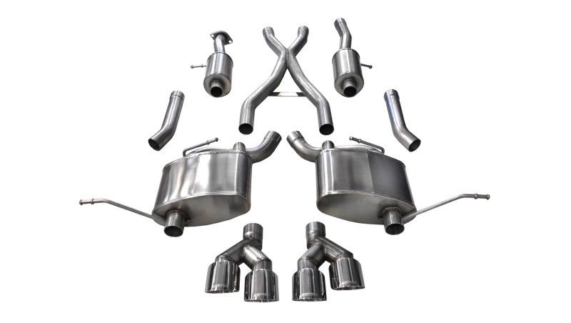 Corsa 14-16 Jeep Grand Cherokee Summit Edition Polished 2.5in Dual Rear Exit Cat-Back Exhaust - eliteracefab.com