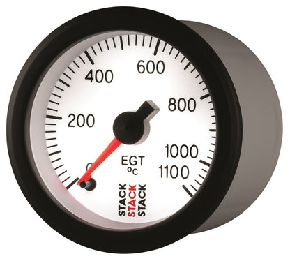 Autometer Stack 52mm 0-1100 Deg C Pro Stepper Motor Exhaust Gas Temp Gauge - White ST3363