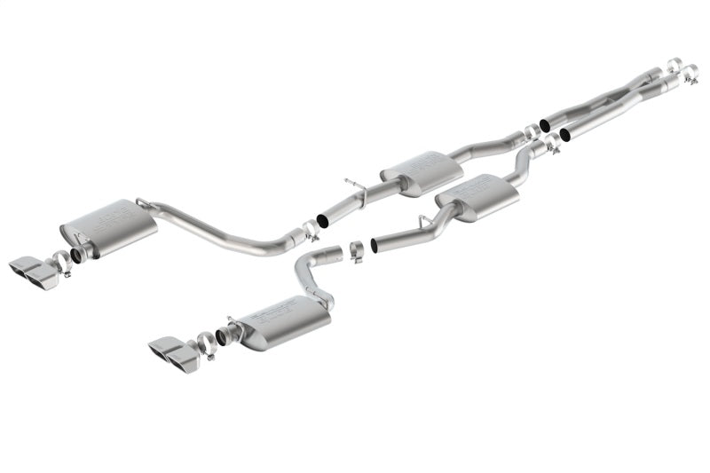 Borla 15-16 Dodge Challenger R/T 5.7L Dual Rectangle Angle Cut Dual Split Rear Exit S-Type Exhaust - eliteracefab.com