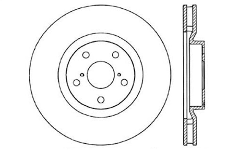 STOPTECH 93-98 TOYOTA SUPRA TURBO DRILLED LEFT FRONT ROTOR, 128.44103L - eliteracefab.com