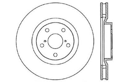 STOPTECH 93-98 TOYOTA SUPRA TURBO DRILLED LEFT FRONT ROTOR, 128.44103L - eliteracefab.com