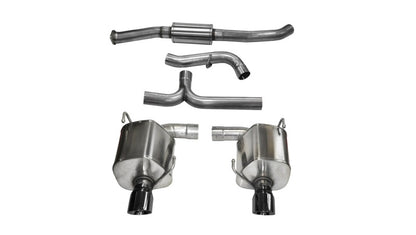 Corsa 08-10 Subaru Impreza WRX Sedan 2.5L Turbo Manual 3in Sport Cat-Back Exhaust w/4in Black Tips CORSA Performance