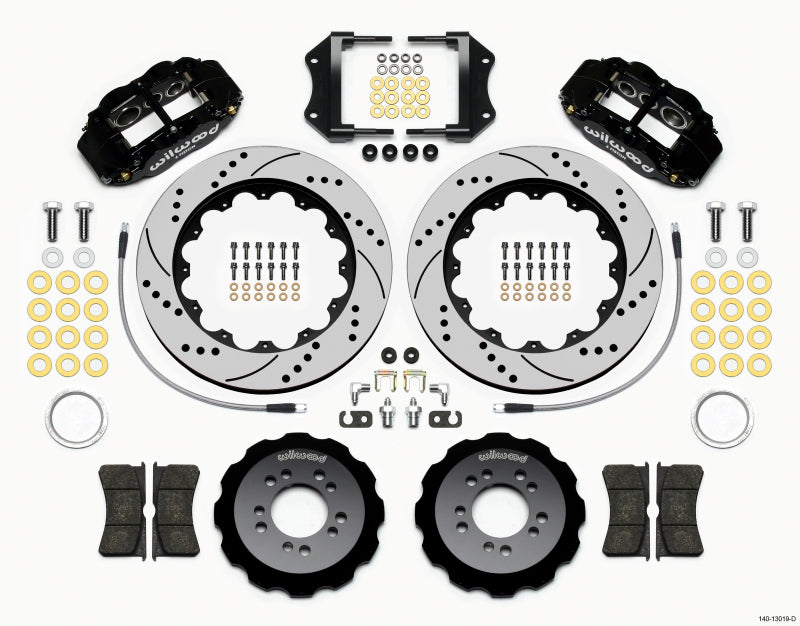 Wilwood Narrow Superlite 6R Front Hat Kit 14.00in Drilled 2013-Up Ford Focus ST w/ Lines Wilwood