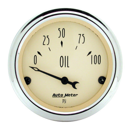Autometer Antique Beige 5-Gauge Kit 3-1/8in Electrical Speedometer 190KPH - eliteracefab.com