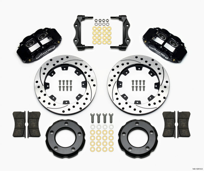 Wilwood Narrow Superlite 4R Front Kit 12.19in Drilled 82-86 Jeep CJ Wilwood