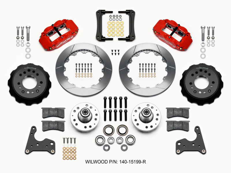 Wilwood Narrow Superlite 6R Front Hub Kit 12.88in Red 65-72 CDP C Body -Drum Wilwood