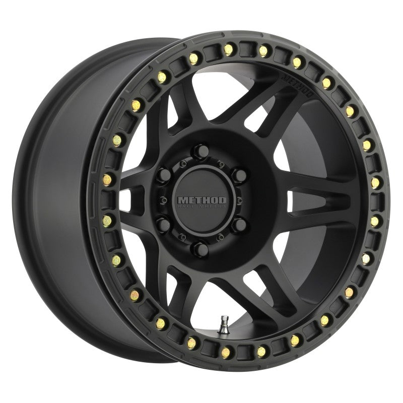 Method MR106 Beadlock 17x9 -44mm Offset 5x5 71.5mm CB Matte Black w/BH-H24125 Wheel - eliteracefab.com