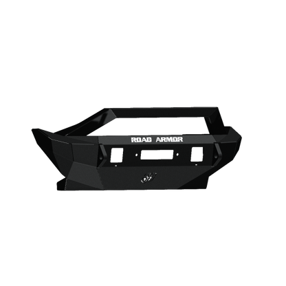 Road Armor 07-18 Jeep Wrangler JK Stealth Front Winch Bumper w/Bar Guard Mid Width - Tex Blk Road Armor