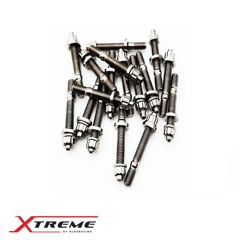 BLOX Racing M8X1.25X65mm SIngle Piece - Titanium BLOX Racing
