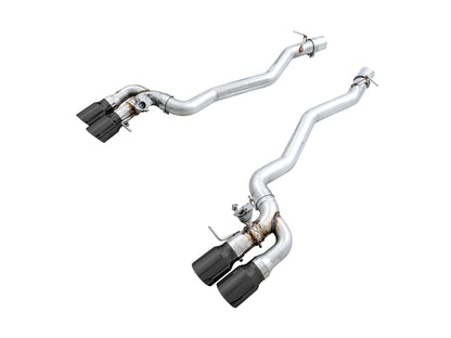 AWE Tuning 18-19 BMW M5 (F90) 4.4T AWD SwitchPath Axle-back Exhaust - Diamond Black Tips AWE Tuning