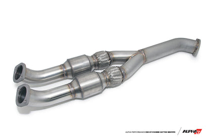 AMS Performance 2009+ Nissan GT-R R35 Alpha 90mm Midpipe w/Race Cats 76mm Exit AMS