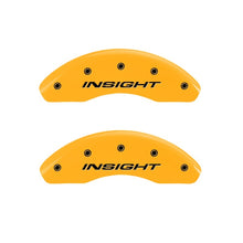 Load image into Gallery viewer, MGP Front set 2 Caliper Covers Engraved Front Insight Yellow finish black ch MGP