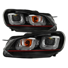 Load image into Gallery viewer, Spyder Volkswagen Golf / GTI 10-13 Version 3 Projector Headlights - Black PRO-YD-VG10V3R-DRL-BK - eliteracefab.com