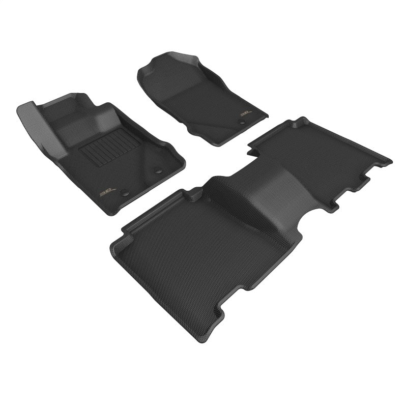 3D MAXpider 21-24 Ford Bronco Kagu Floor Mat 1st/2nd Row - Black 3D MAXpider