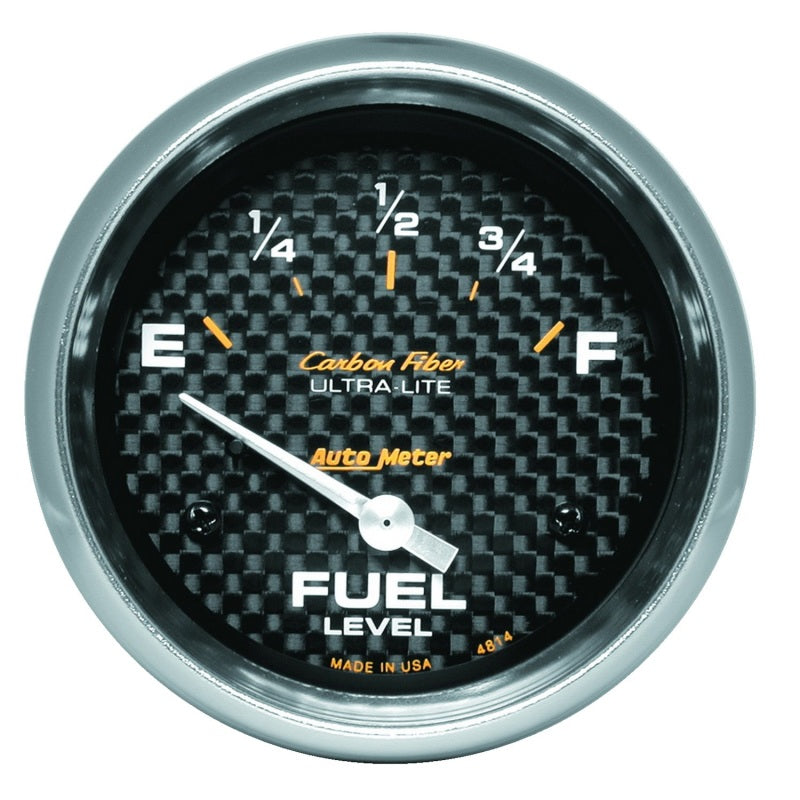 AP 65+ GM 2-5/8in Fuel Level Carbon Fiber Electric Gauge Pod 4814