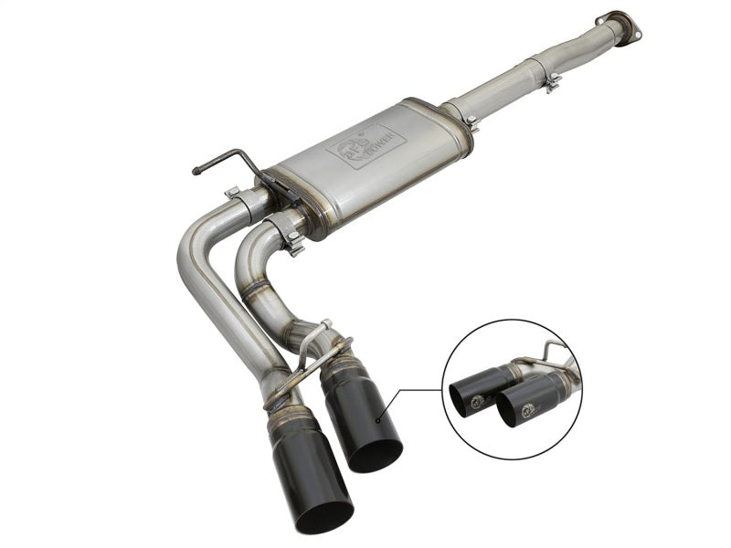 aFe Power Rebel Series 3in 409SS Cat-Back Exhaust w/ Black Tips 05-15 Toyota Tacoma V6-4.0L - eliteracefab.com