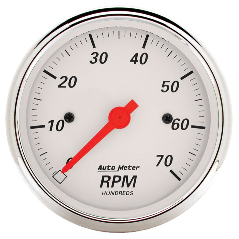 Autometer Arctic White 3-1/8in 7K RPM In Dash Tachometer Gauge 1398