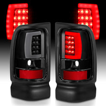 Load image into Gallery viewer, ANZO 1994-2001 Dodge Ram 1500 LED Taillights Plank Style Black w/Clear Lens - eliteracefab.com