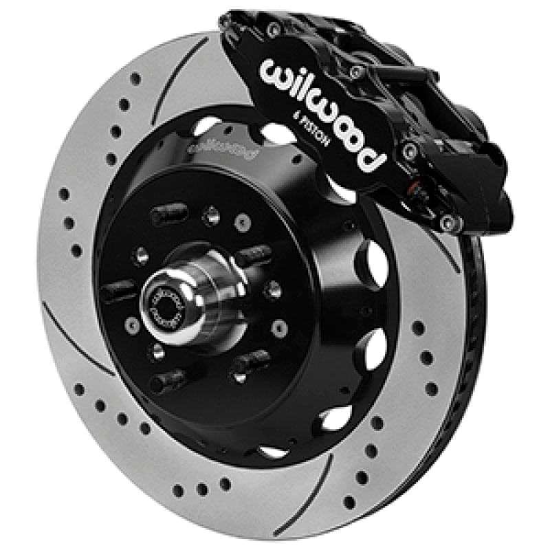 Wilwood Forged 6 Piston Superlite Caliper, SRP 72 Vane Vented Spec37 Drilled & Slotted Rotor - 14.00 Wilwood