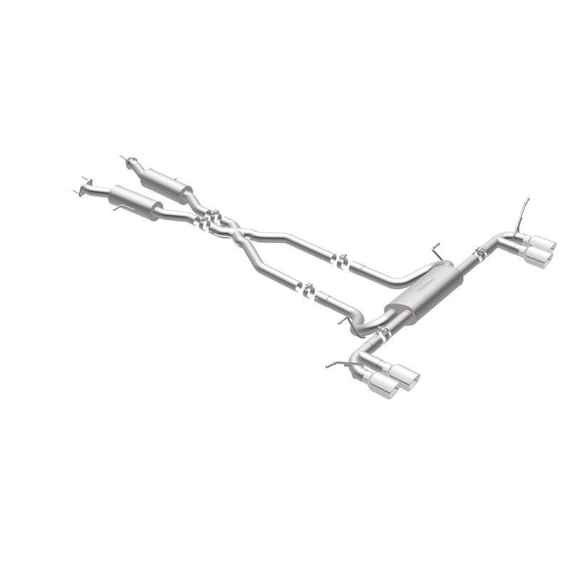 MagnaFlow Cat Back, SS, 2.5in, Quad Split Polish 4in tip 14-15 Jeep Grand Cherokee 3.6L/5.7L V6/V8 Magnaflow