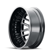 Load image into Gallery viewer, Mayhem 8107D Cogent Dually 20x8.25/8x210 BP/-192mm Offset/154.2mm Hub Black w/ Milled Spokes Wheel