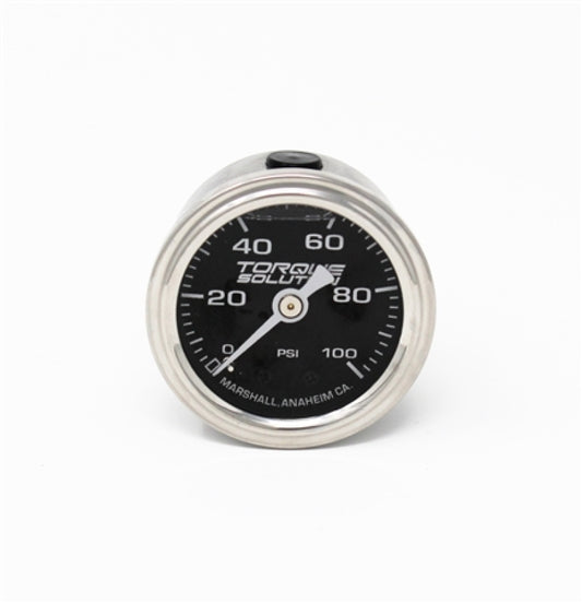 Torque Solution Fuel Pressure Gauge for 100 PSI 1/8 NPT - TS-FPG-100