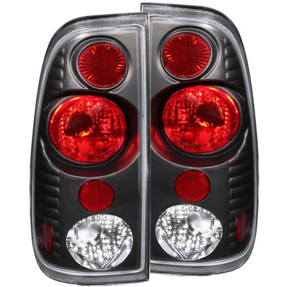 ANZO 1997-2003 Ford F-150 Taillights Black G2 - eliteracefab.com