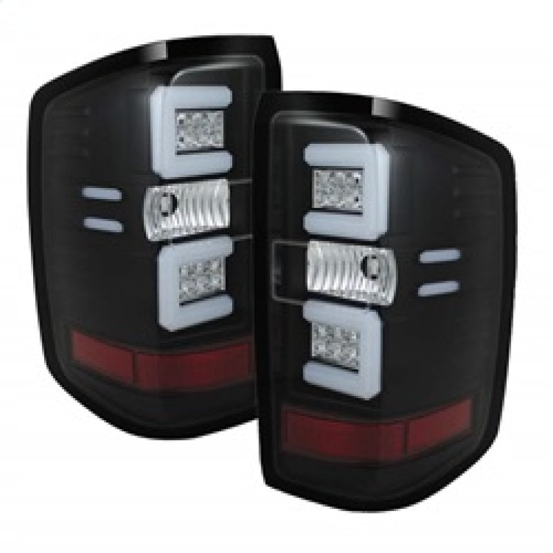 Spyder Chevy 1500 14-16 Light Bar LED Tail Lights Blk ALT-YD-CS14-LBLED-BK - eliteracefab.com