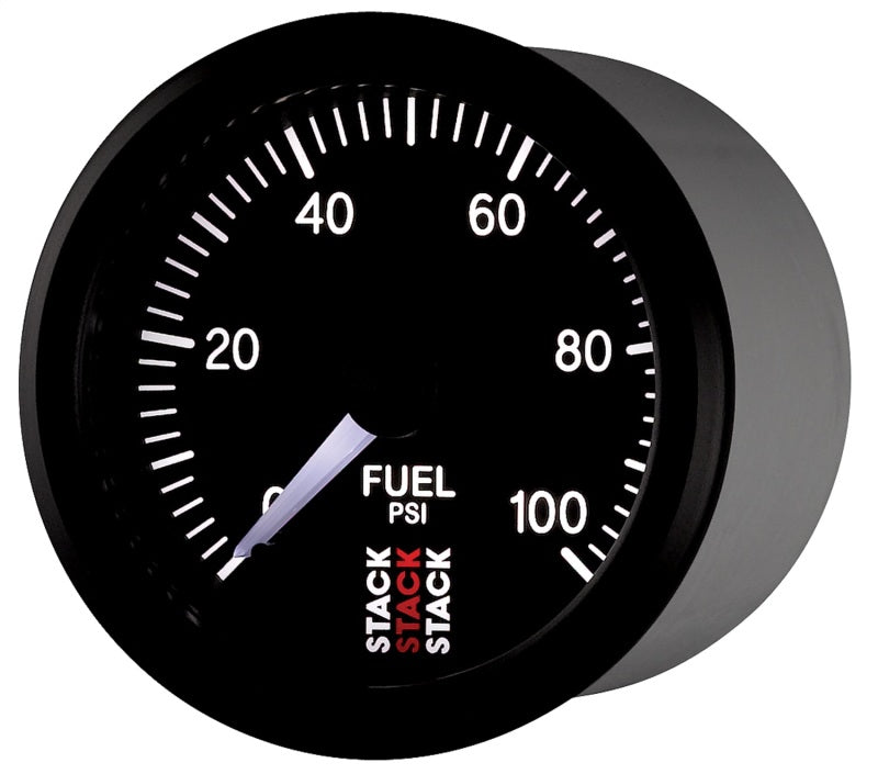Autometer Stack 52mm 0-100 PSI 1/8in NPTF Male Pro Stepper Motor Fuel Pressure Gauge - Black ST3306