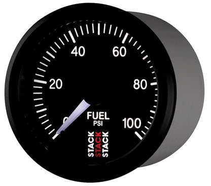 Autometer Stack 52mm 0-100 PSI 1/8in NPTF Male Pro Stepper Motor Fuel Pressure Gauge - Black ST3306