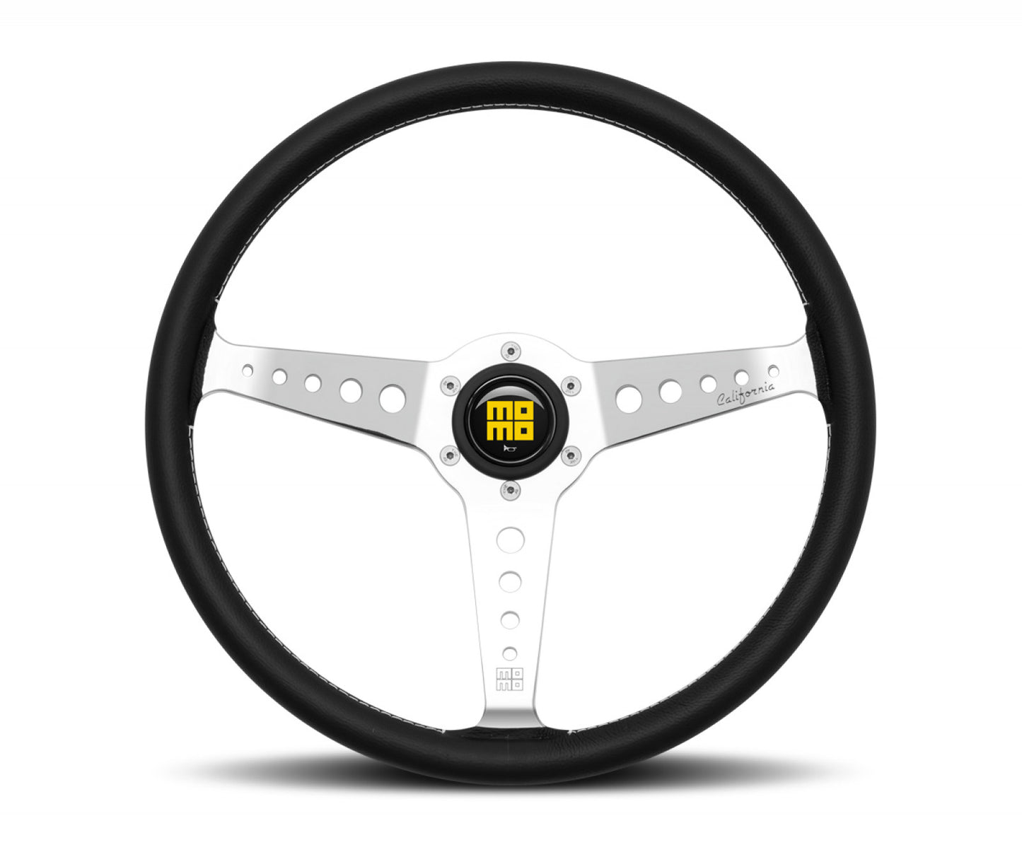 MOMO California 360mm Black Leather Steering Wheel (CAL36BK2S) MOMO