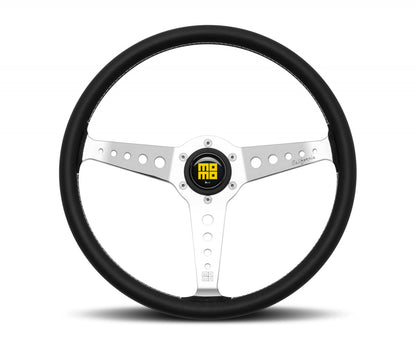 MOMO California 360mm Black Leather Steering Wheel (CAL36BK2S) MOMO
