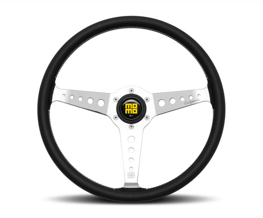 MOMO California 360mm Black Leather Steering Wheel (CAL36BK2S) MOMO