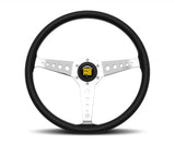 MOMO California 360mm Black Leather Steering Wheel (CAL36BK2S)