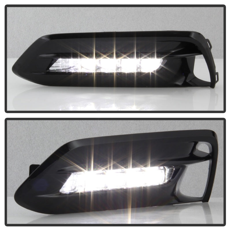 Spyder 18-19 Honda Accord Sedan OEM LED Fog Lights w/OEM Fit Switch - Clear (FL-HA2018-4D-LED-C) - eliteracefab.com