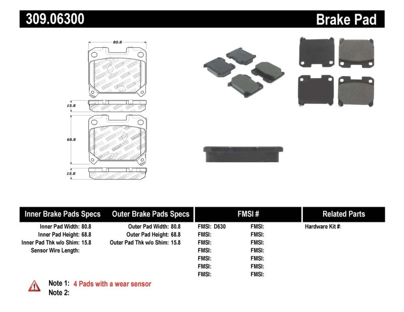 StopTech Performance 5/93-98 Toyota Supra Turbo Rear Brake Pads - eliteracefab.com