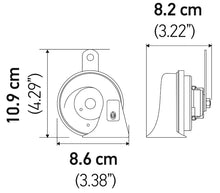 Load image into Gallery viewer, Hella Horn Kit Bl Blk Trumpet 12V Univ